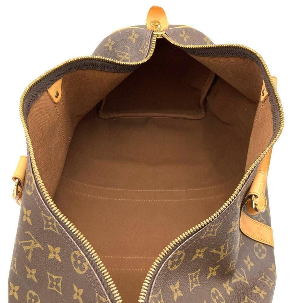 LOUIS VUITTON Authentic Brown Monogram Canvas Keepall 45 Boston Bag - Picture 8 of 9